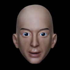 (SH-18) Crossdress male silicone realistic human face half head mask crossdresser doll mask